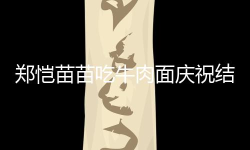 肉面年 一周吃牛苗苗办婚礼郑恺结婚今年庆祝