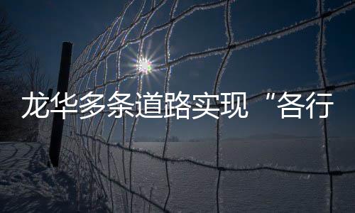 行其多条道路道龙华各实现