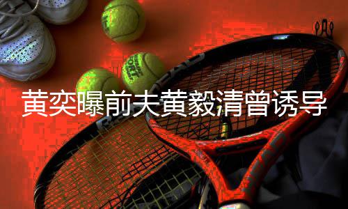 儿拍毅清导女曾诱曝前黄奕 毁视频说谎声其名夫黄